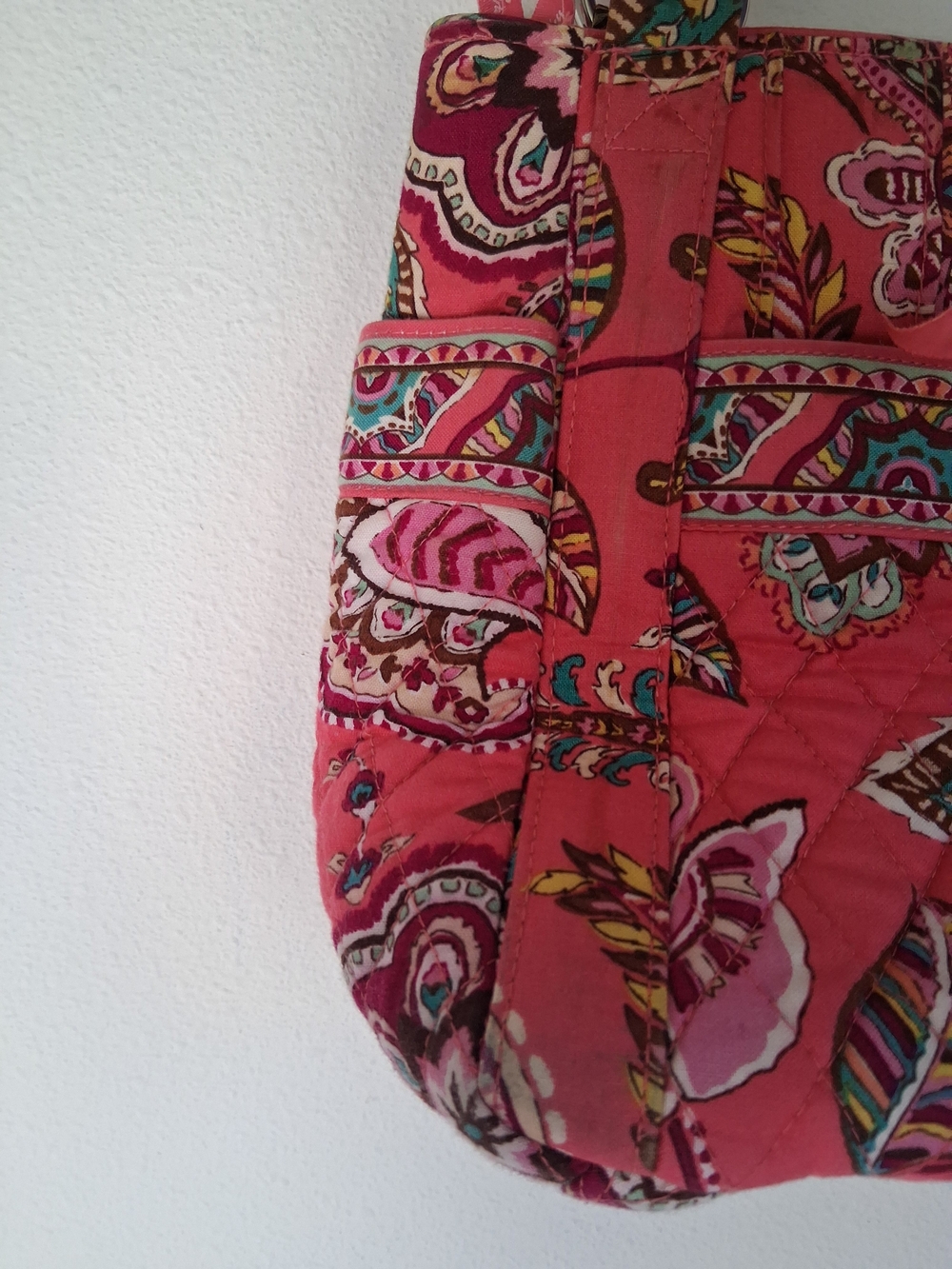 Vera Bradley Call Me Coral Stephanie Quilted Floral Shoulder Bag - Picture 3 of 9